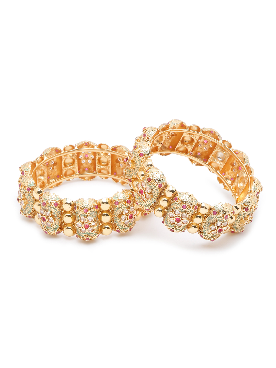 YouBella Jewellery Celebrity Inspired Gold Plated Bangles for Girls and Women