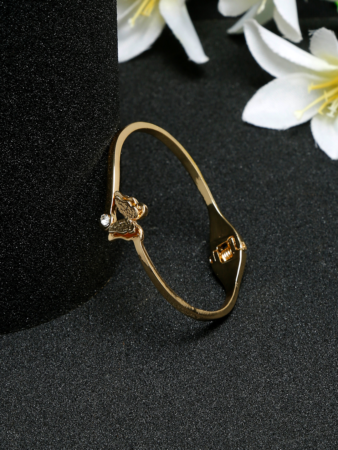 YouBella Jewellery Gold Plated Charm Bracelet Bangle for Girls and Women (Gold) (YBBN_91967)