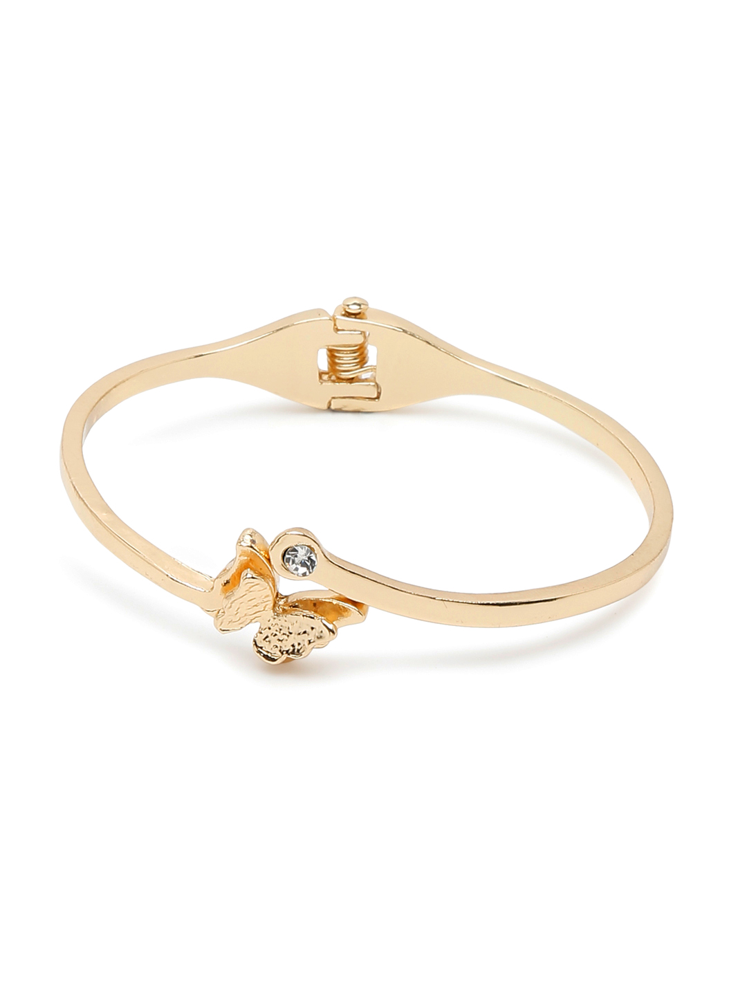 YouBella Jewellery Gold Plated Charm Bracelet Bangle for Girls and Women (Gold) (YBBN_91967)