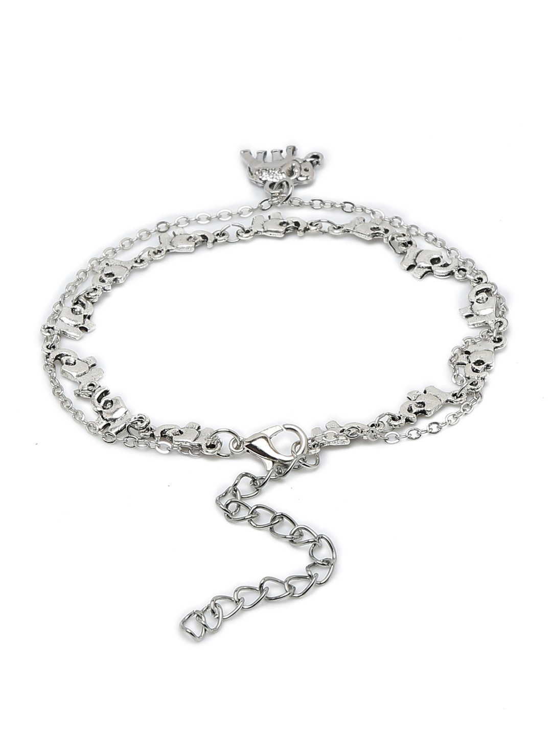YouBella Jewellery Charm Bracelet Bangle for Girls and Women (Silver) (YBBN_91972)