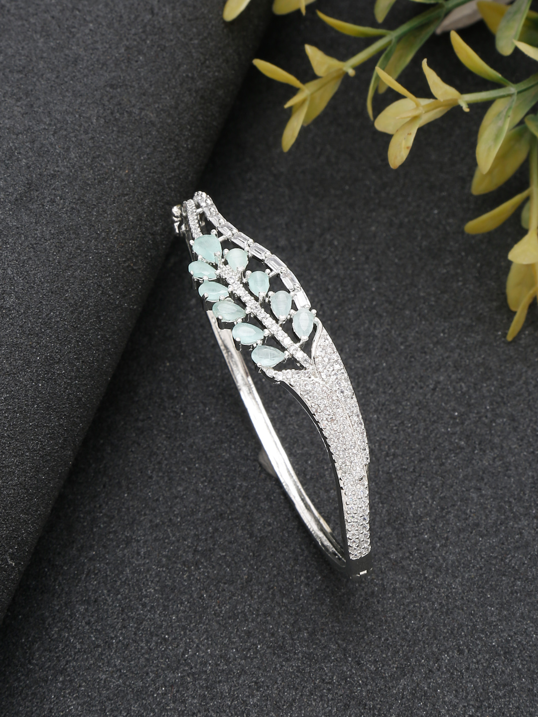 YouBella Jewellery for women Celebrity Inspired American Diamond Studded Bracelet for Girls and Women (Style 1)
