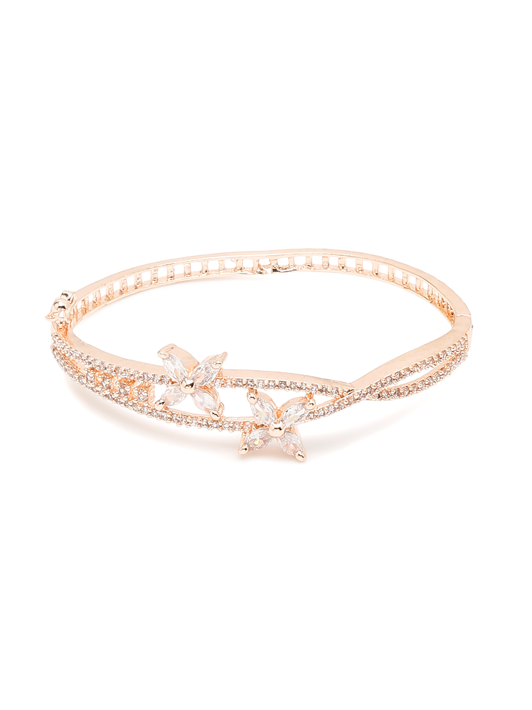 YouBella Jewellery for women Celebrity Inspired American Diamond Studded Bracelet for Girls and Women (Style 2)