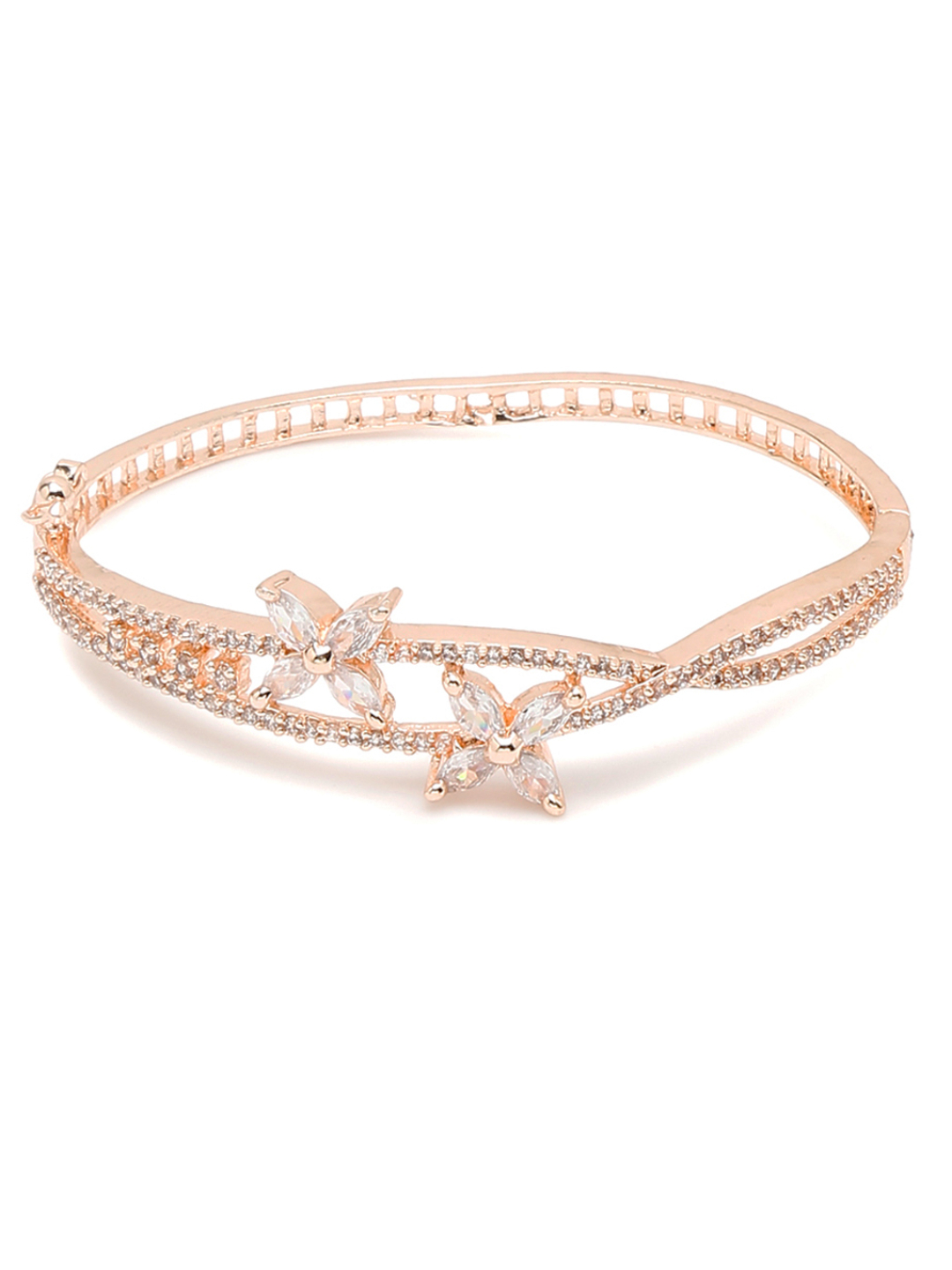 YouBella Jewellery for women Celebrity Inspired American Diamond Studded Bracelet for Girls and Women (Style 2)
