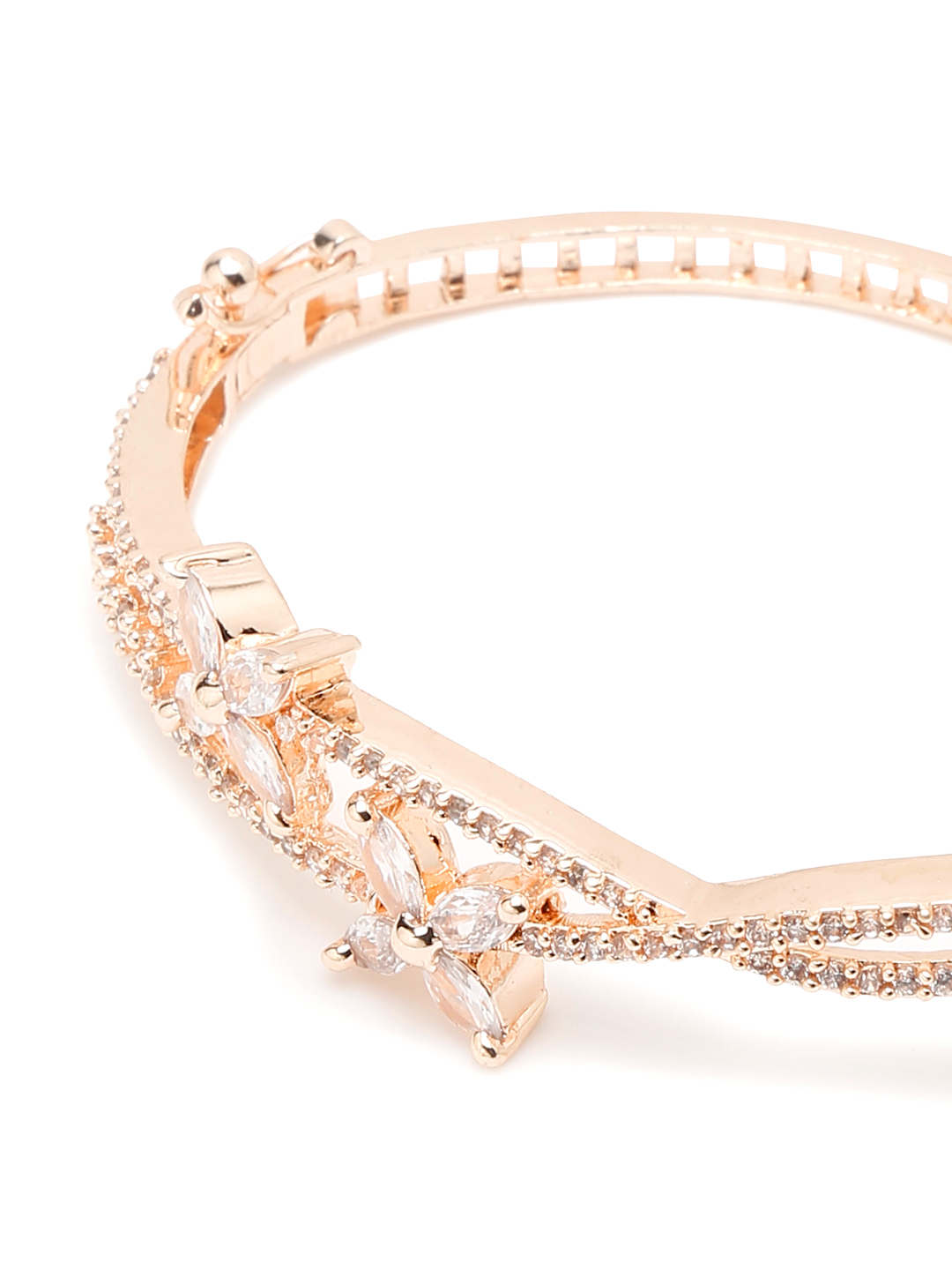 YouBella Jewellery for women Celebrity Inspired American Diamond Studded Bracelet for Girls and Women (Style 2)