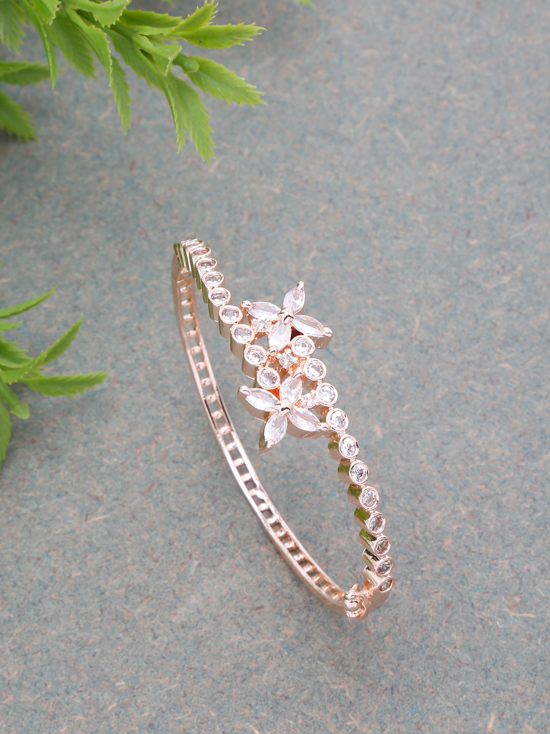 YouBella Jewellery for women Celebrity Inspired American Diamond Studded Bracelet for Girls and Women (Style 3)