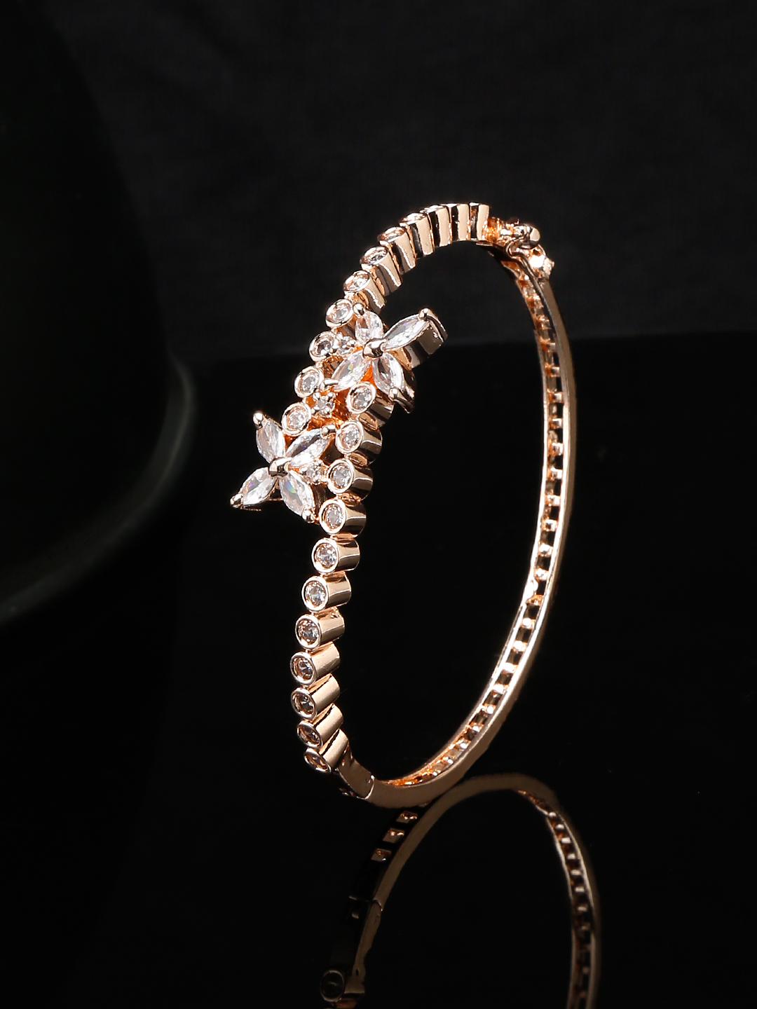 YouBella Jewellery for women Celebrity Inspired American Diamond Studded Bracelet for Girls and Women (Style 3)