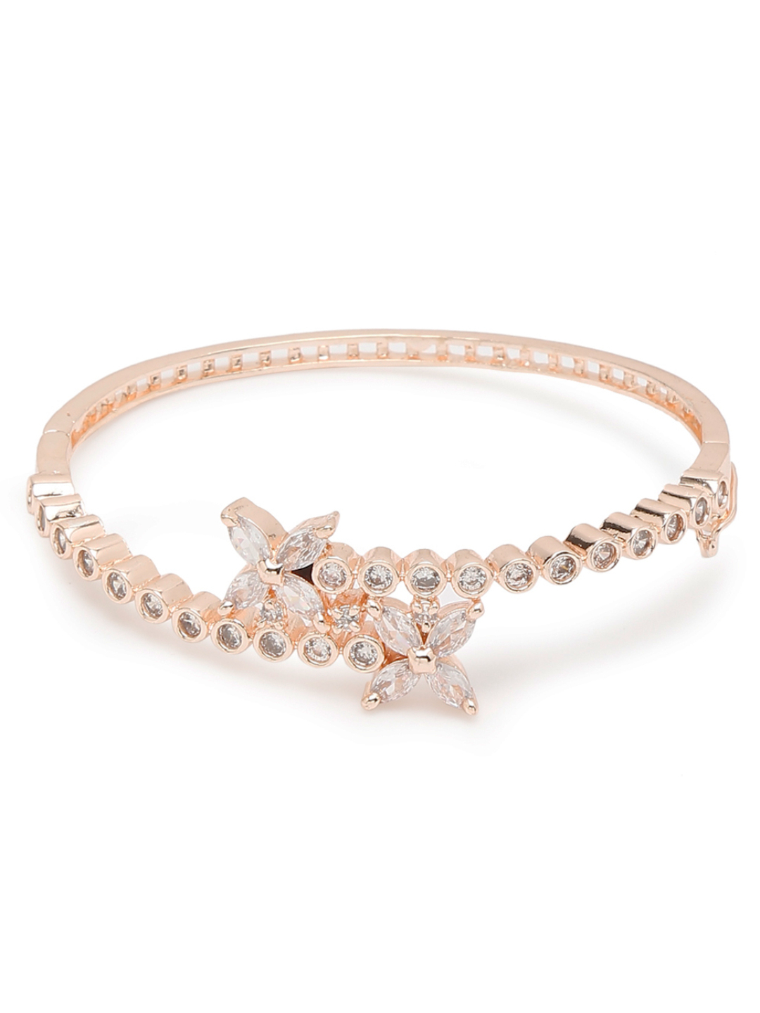 YouBella Jewellery for women Celebrity Inspired American Diamond Studded Bracelet for Girls and Women (Style 3)