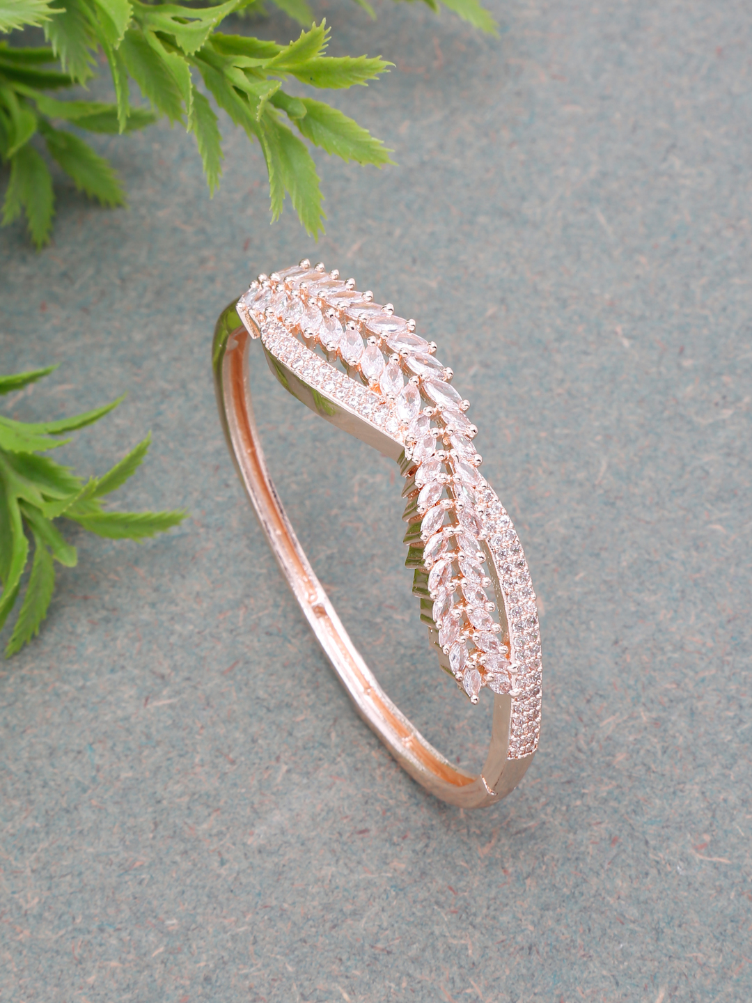 YouBella Jewellery for women Celebrity Inspired American Diamond Studded Bracelet for Girls and Women (Style 2)
