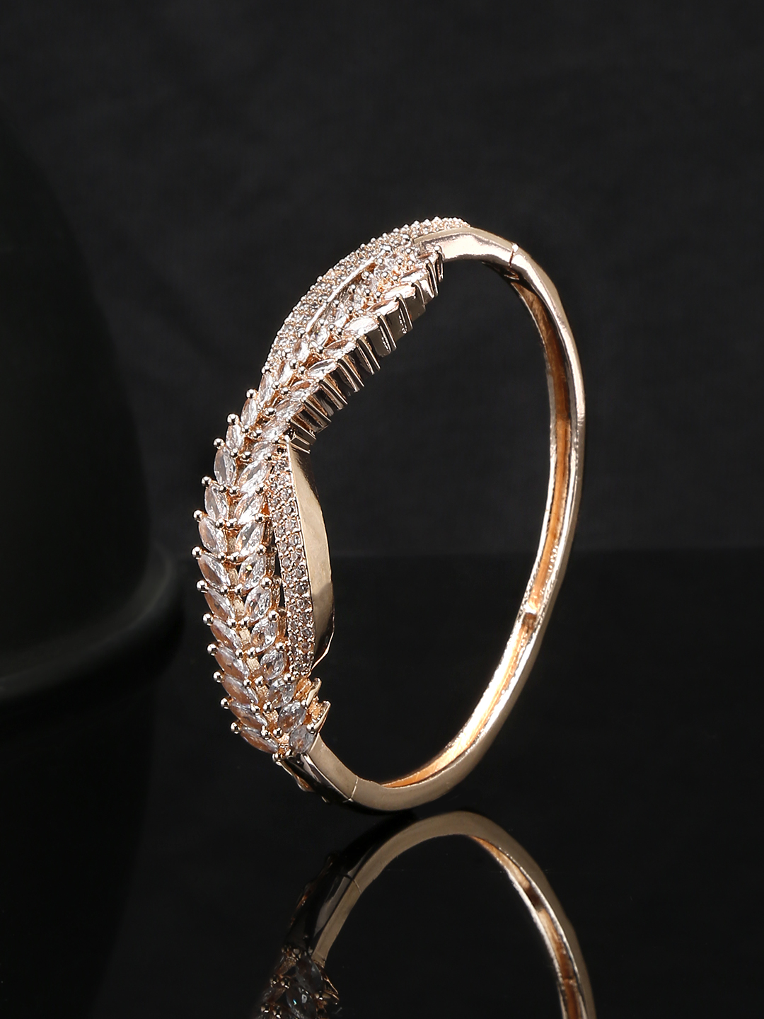 YouBella Jewellery for women Celebrity Inspired American Diamond Studded Bracelet for Girls and Women (Style 2)