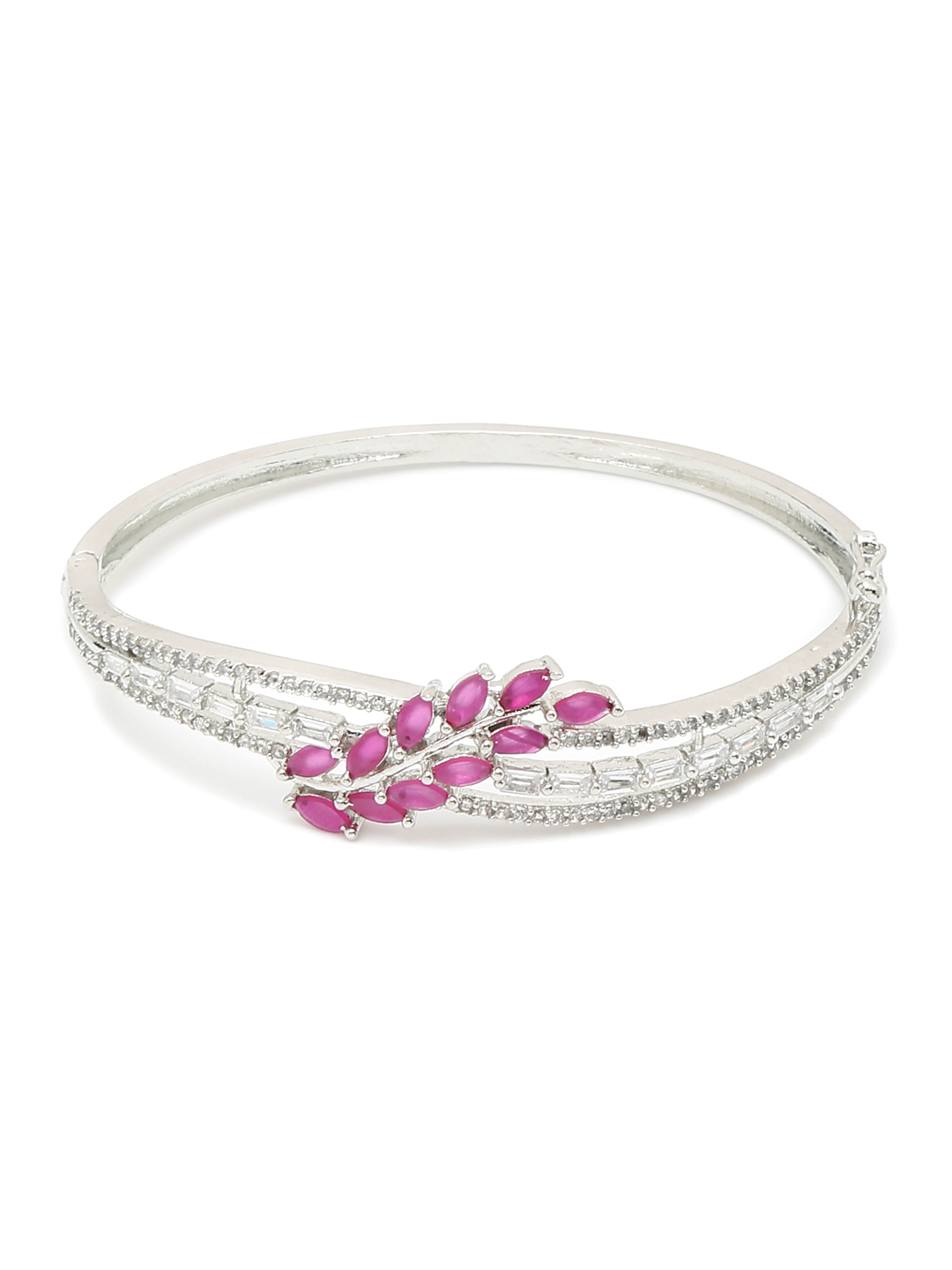 YouBella Jewellery for women Celebrity Inspired American Diamond Studded Bracelet for Girls and Women (Style 3)