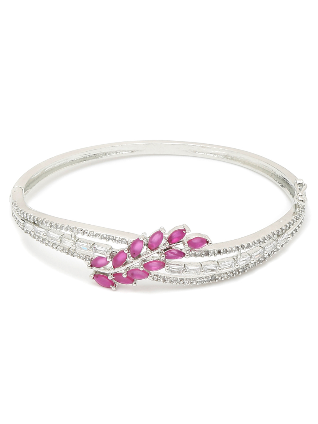 YouBella Jewellery for women Celebrity Inspired American Diamond Studded Bracelet for Girls and Women (Style 3)