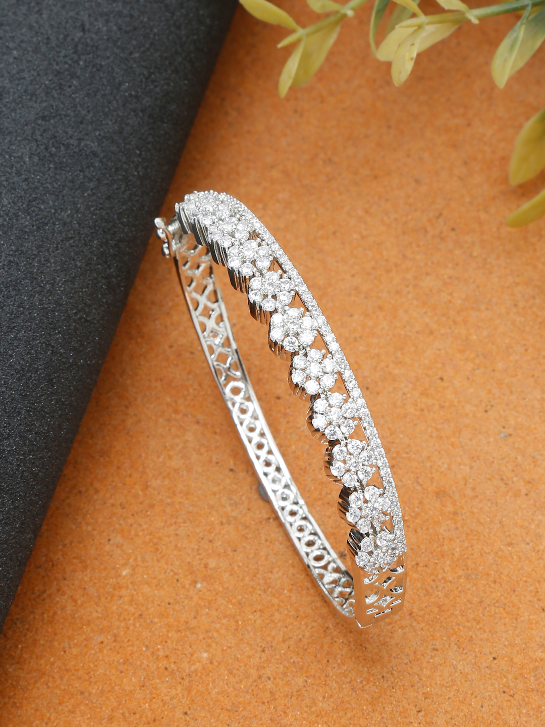 YouBella Jewellery for women Celebrity Inspired American Diamond Studded Bracelet for Girls and Women (Style 4)