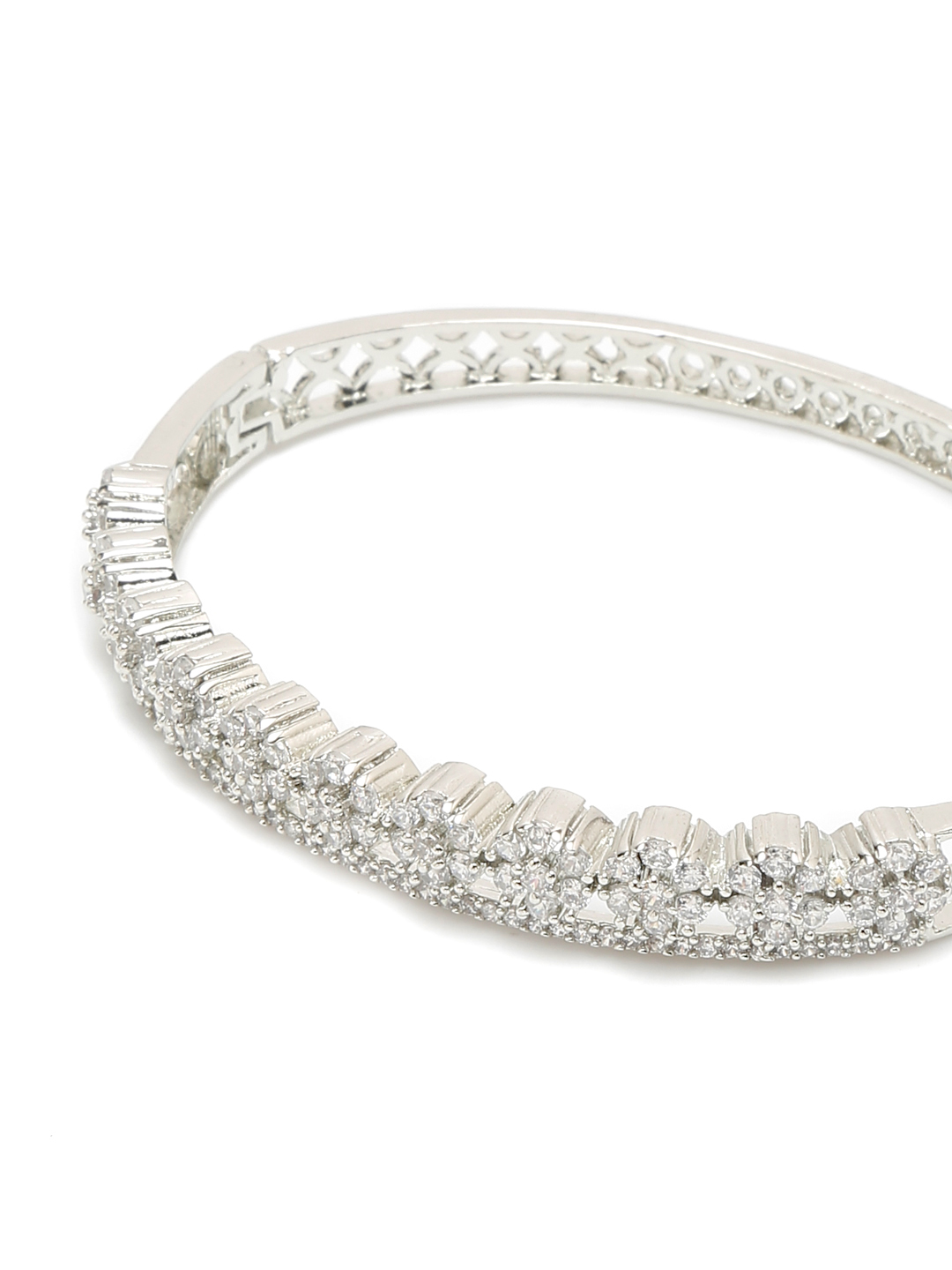 YouBella Jewellery for women Celebrity Inspired American Diamond Studded Bracelet for Girls and Women (Style 4)