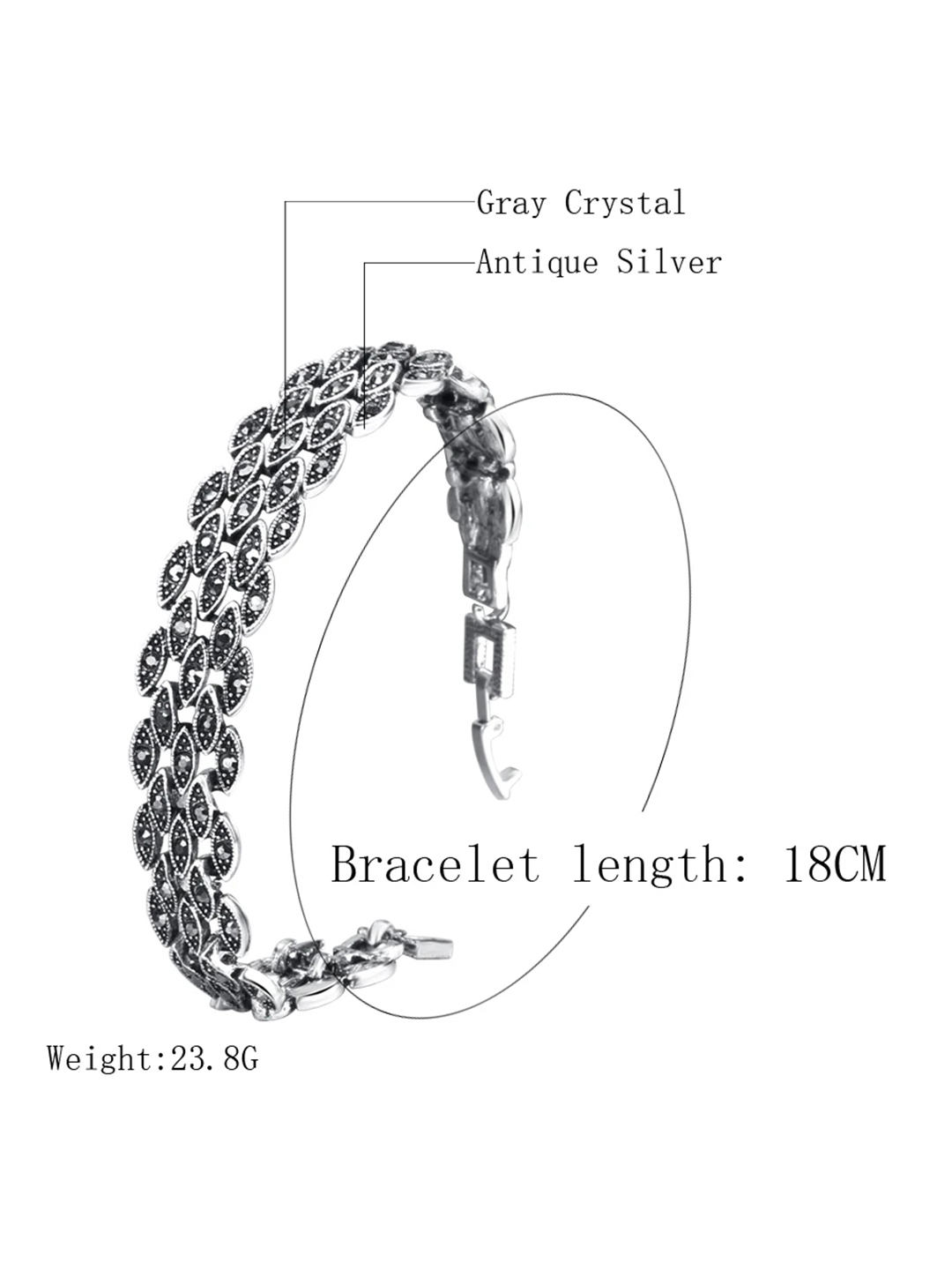 YouBella Jewellery for Women Celebrity Inspired Silver Plated Bracelet Bangle for Girls and Women (YBBN_92107) (Silver)