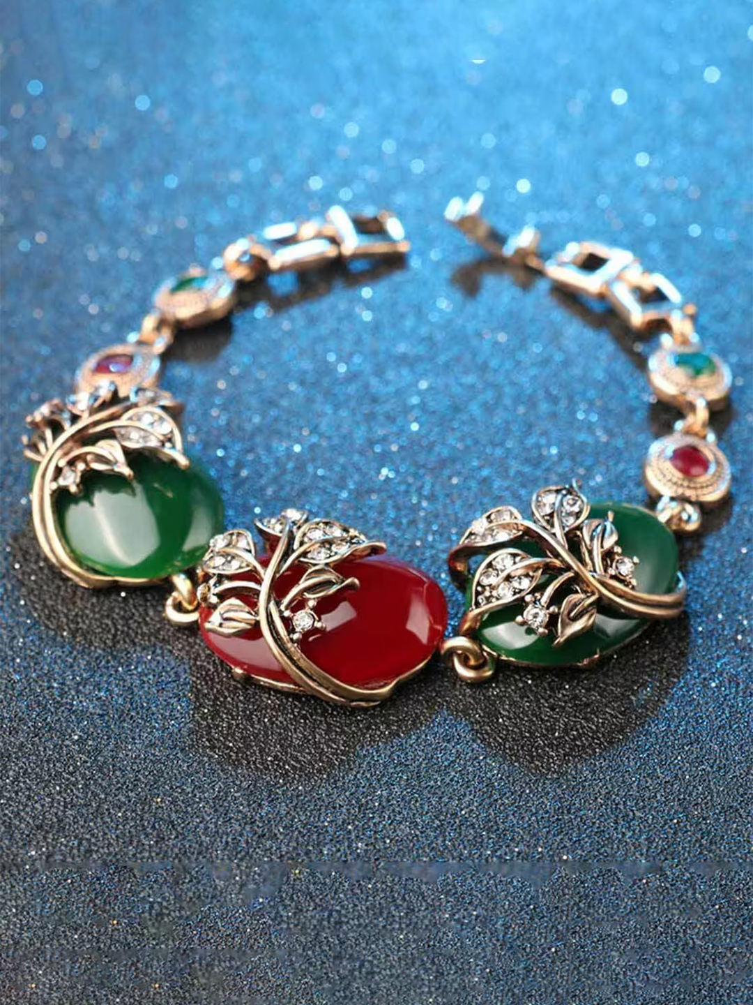 YouBella Jewellery for Women Celebrity Inspired Gold Plated Bracelet Bangle for Girls and Women (Multi-Color) (Style 2)