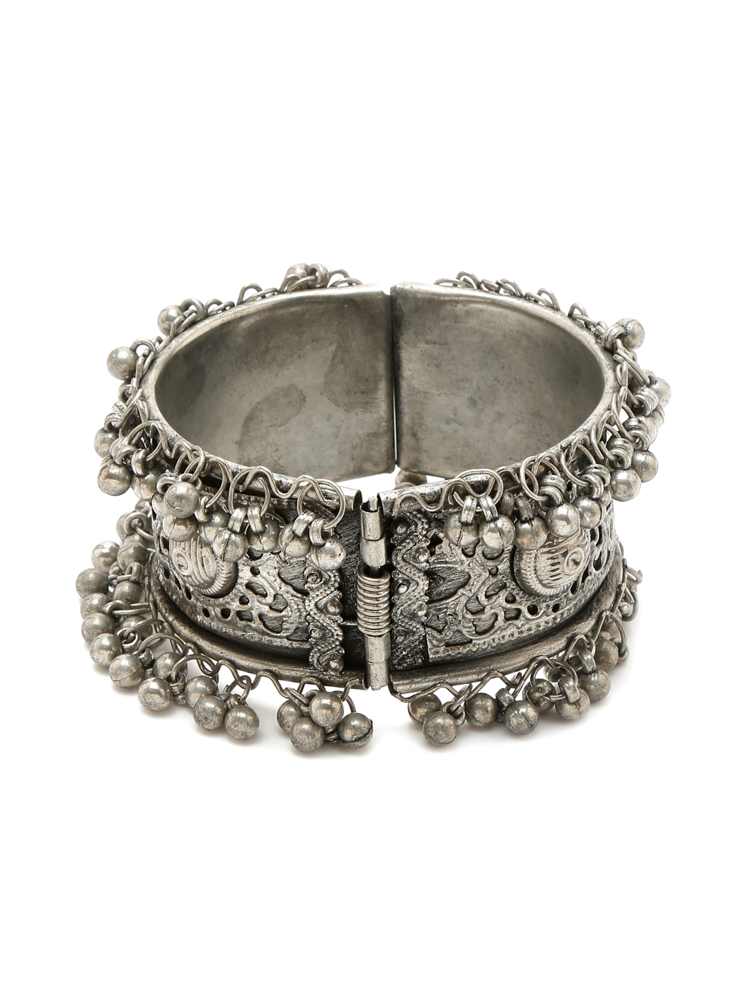 YouBella Jewellery for Women Celebrity Inspired Oxidised Silver Plated Cuff Bracelet Bangle for Women and Girls (Style 5)