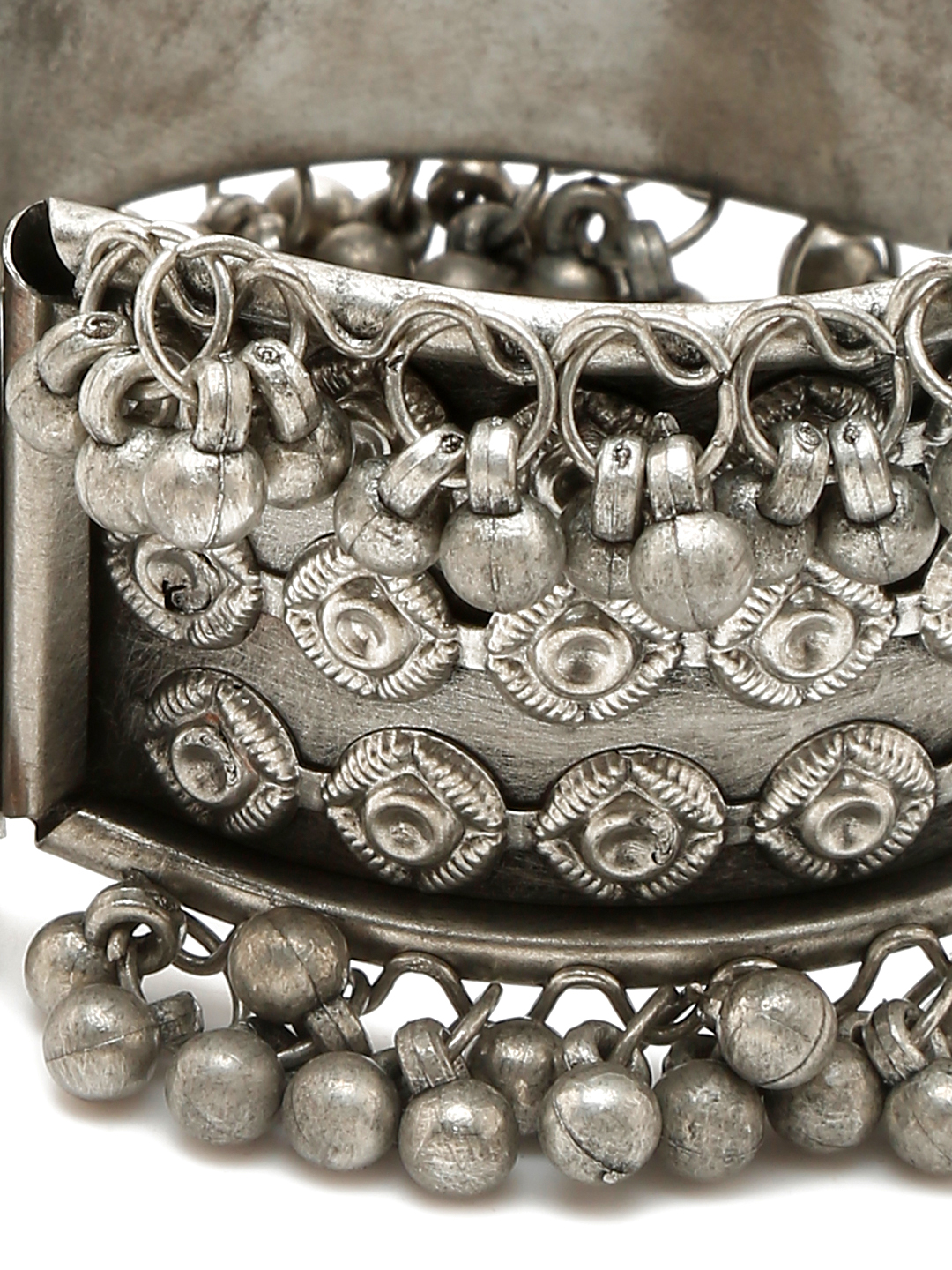 YouBella Jewellery for Women Celebrity Inspired Oxidised Silver Plated Cuff Bracelet Bangle for Women and Girls (Style 1)