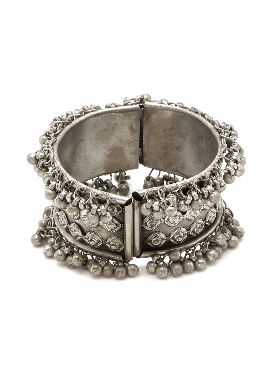 YouBella Jewellery for Women Celebrity Inspired Oxidised Silver Plated Cuff Bracelet Bangle for Women and Girls (Style 1)
