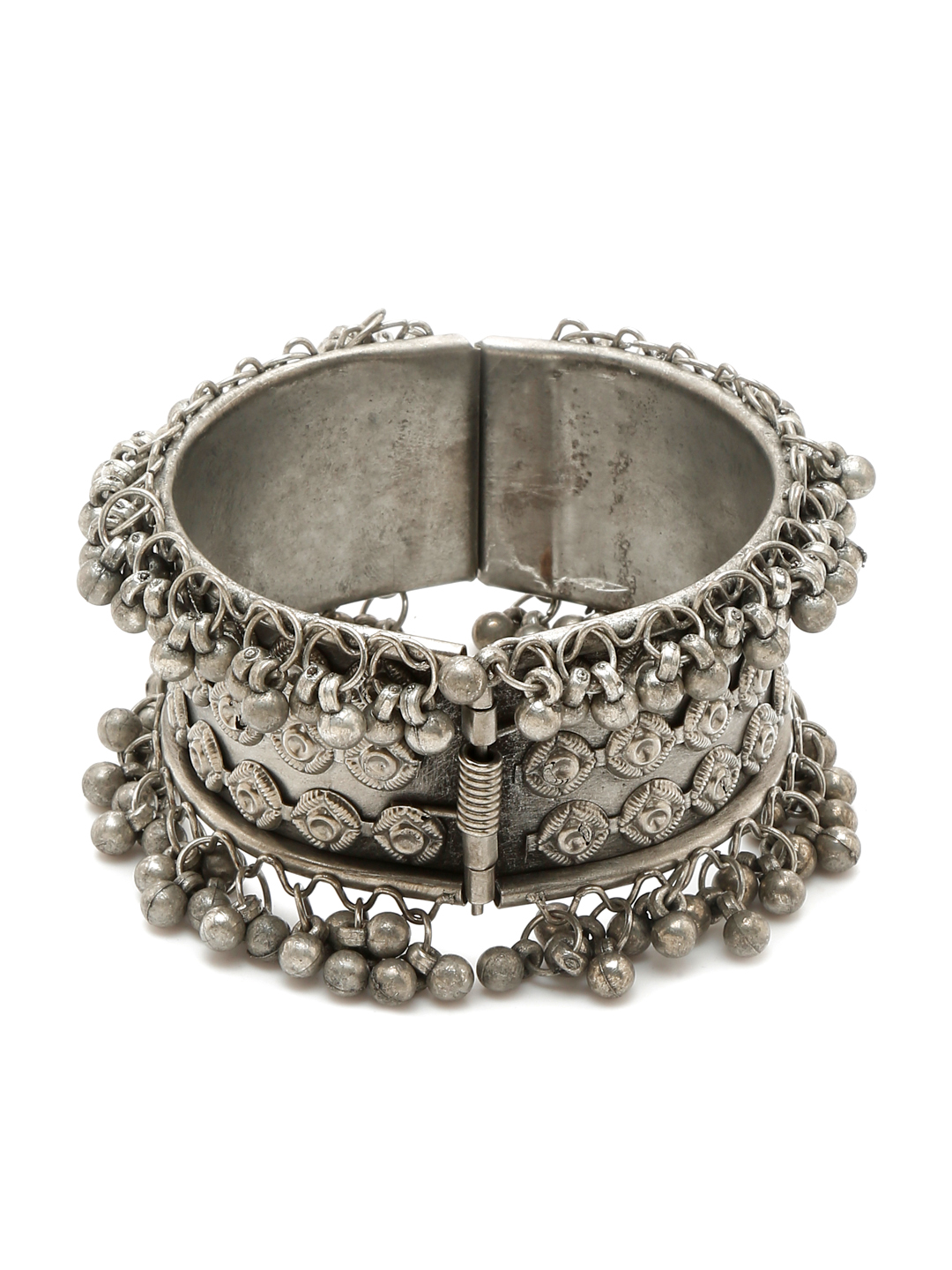 YouBella Jewellery for Women Celebrity Inspired Oxidised Silver Plated Cuff Bracelet Bangle for Women and Girls (Style 1)
