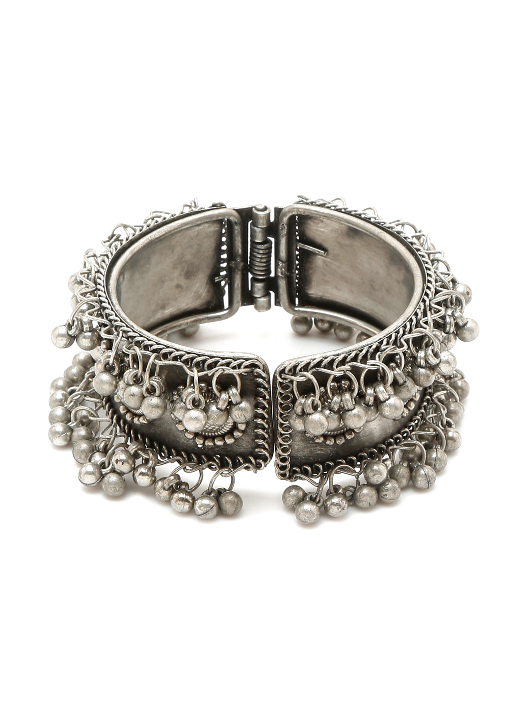 YouBella Jewellery for Women Celebrity Inspired Oxidised Silver Plated Cuff Bracelet Bangle for Women and Girls (Style 2)