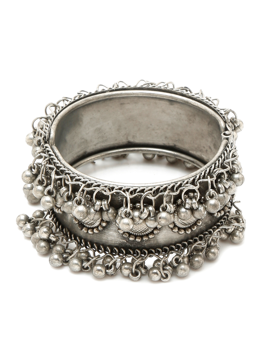 YouBella Jewellery for Women Celebrity Inspired Oxidised Silver Plated Cuff Bracelet Bangle for Women and Girls (Style 2)