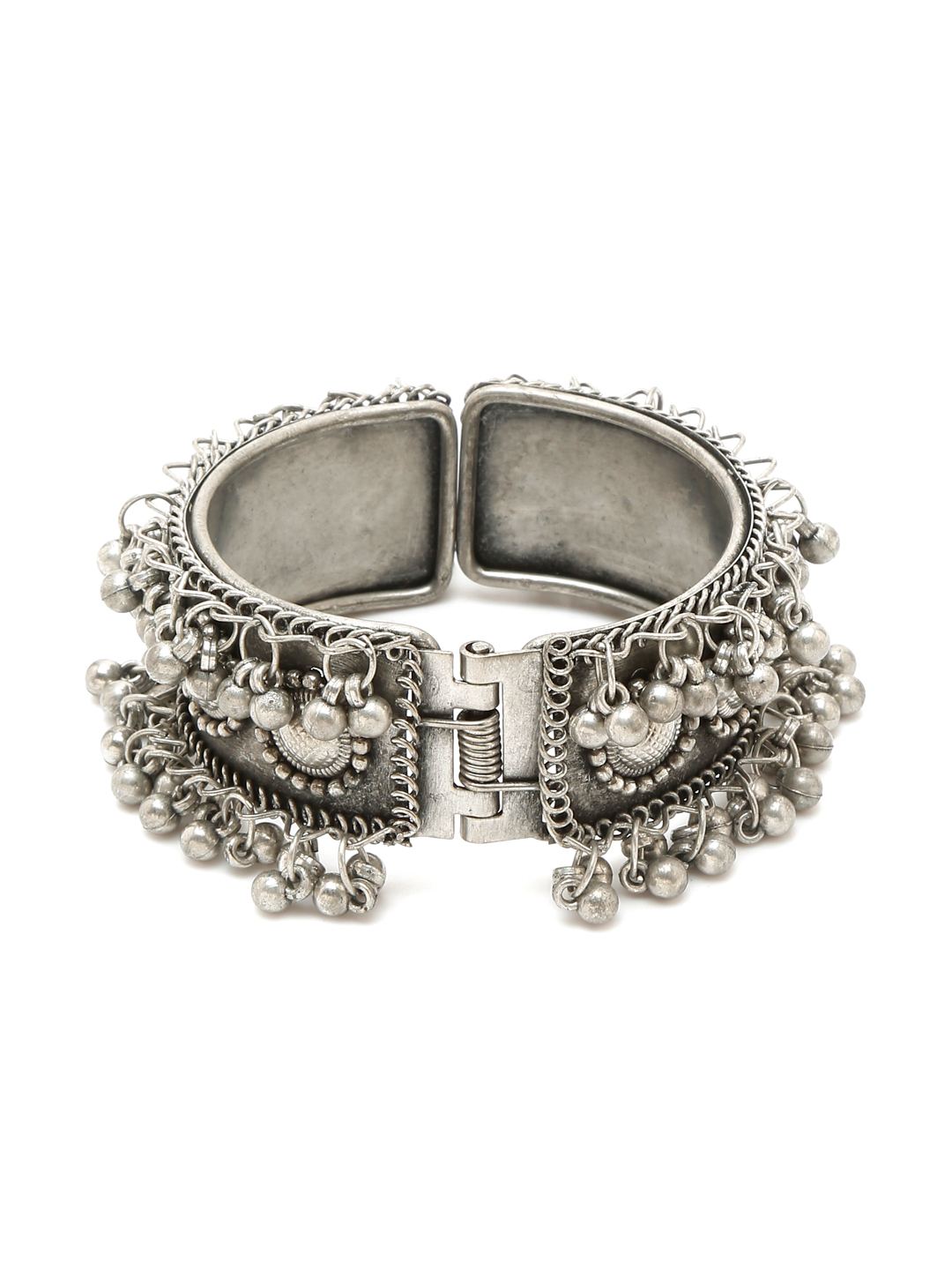YouBella Jewellery for Women Celebrity Inspired Oxidised Silver Plated Cuff Bracelet Bangle for Women and Girls (Style 2)