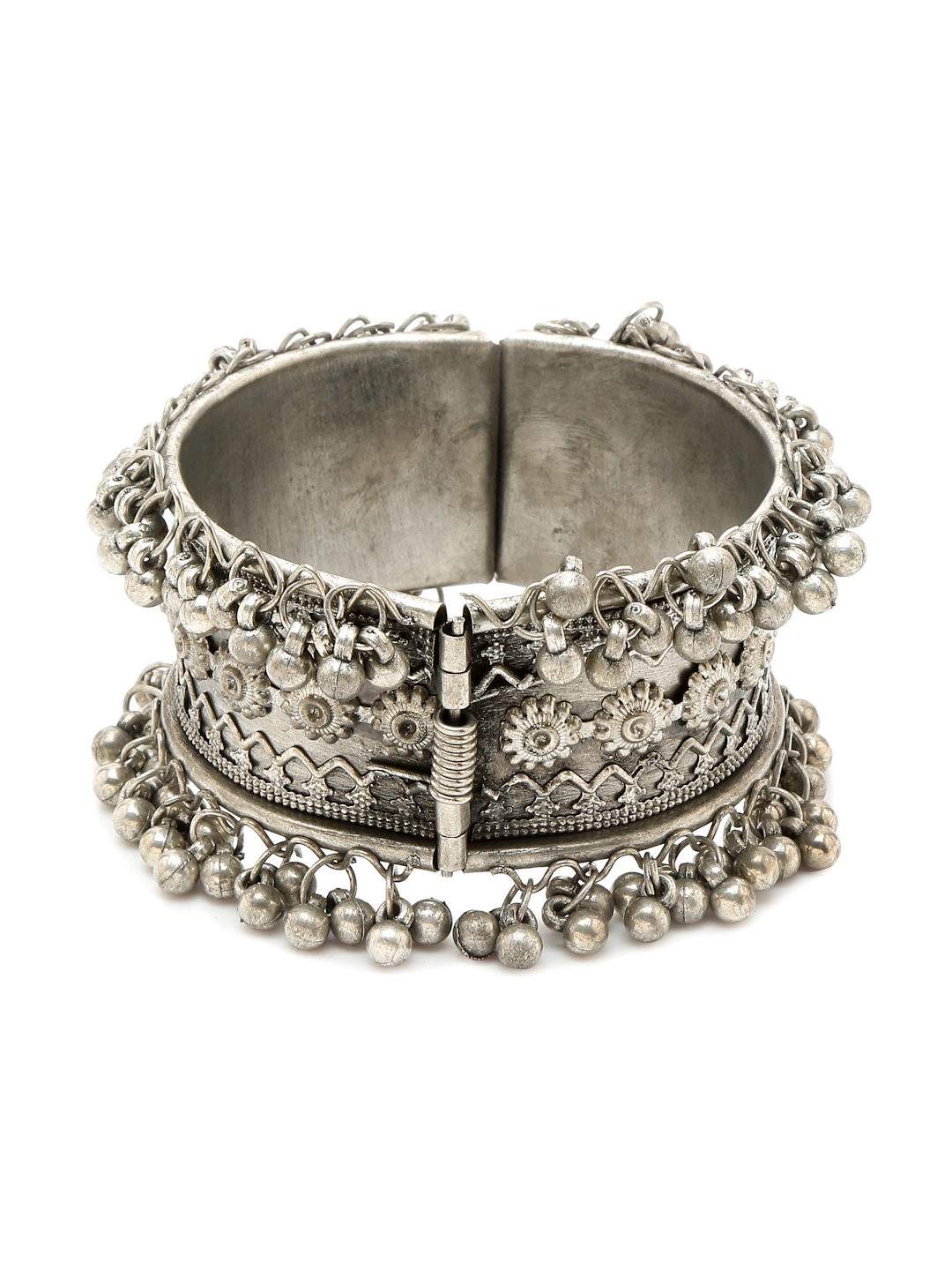 YouBella Jewellery for Women Celebrity Inspired Oxidised Silver Plated Cuff Bracelet Bangle for Women and Girls (Style 6)
