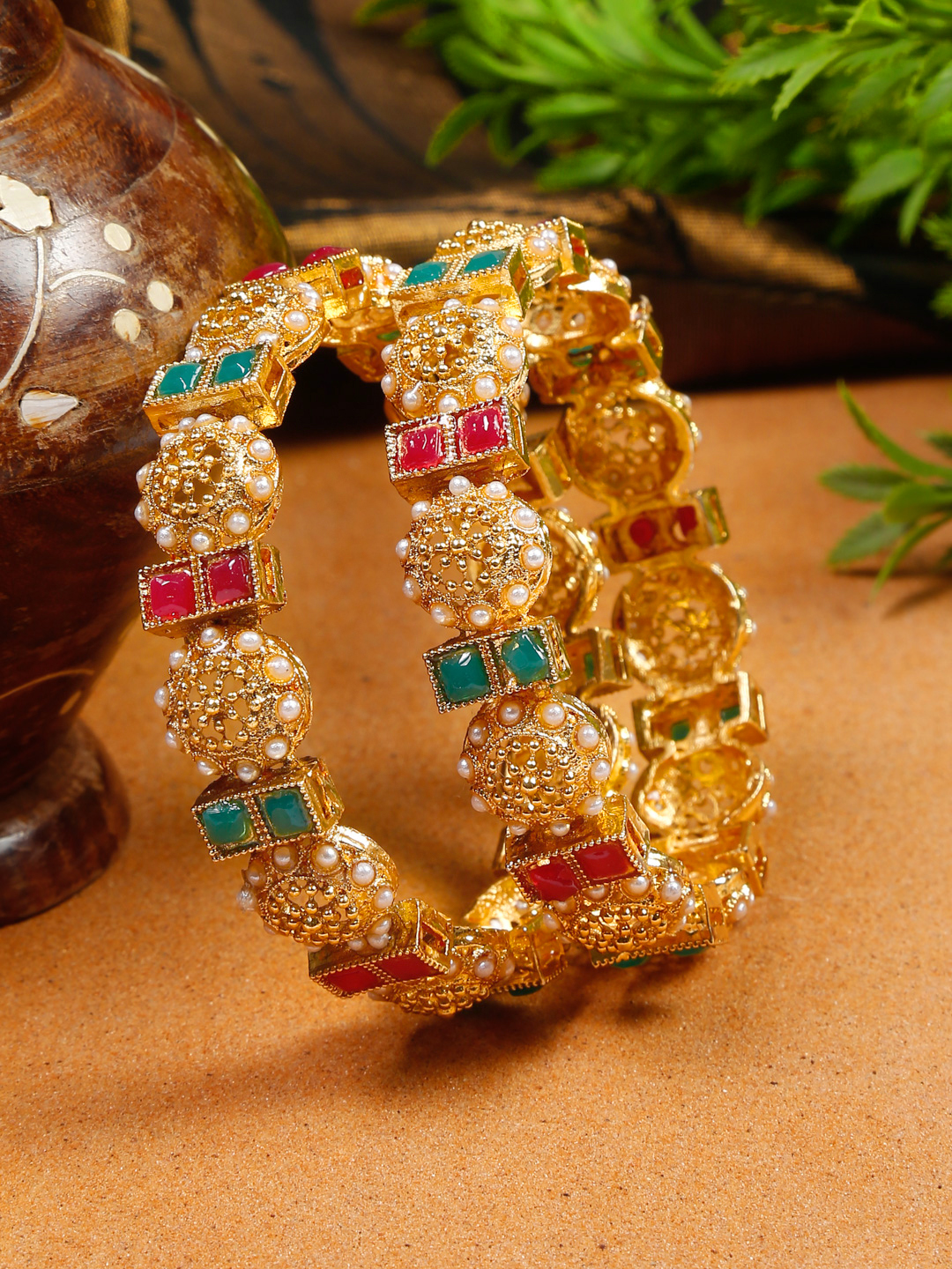 YouBella Jewellery for Women Gold Plated Bracelet Bangles for Women