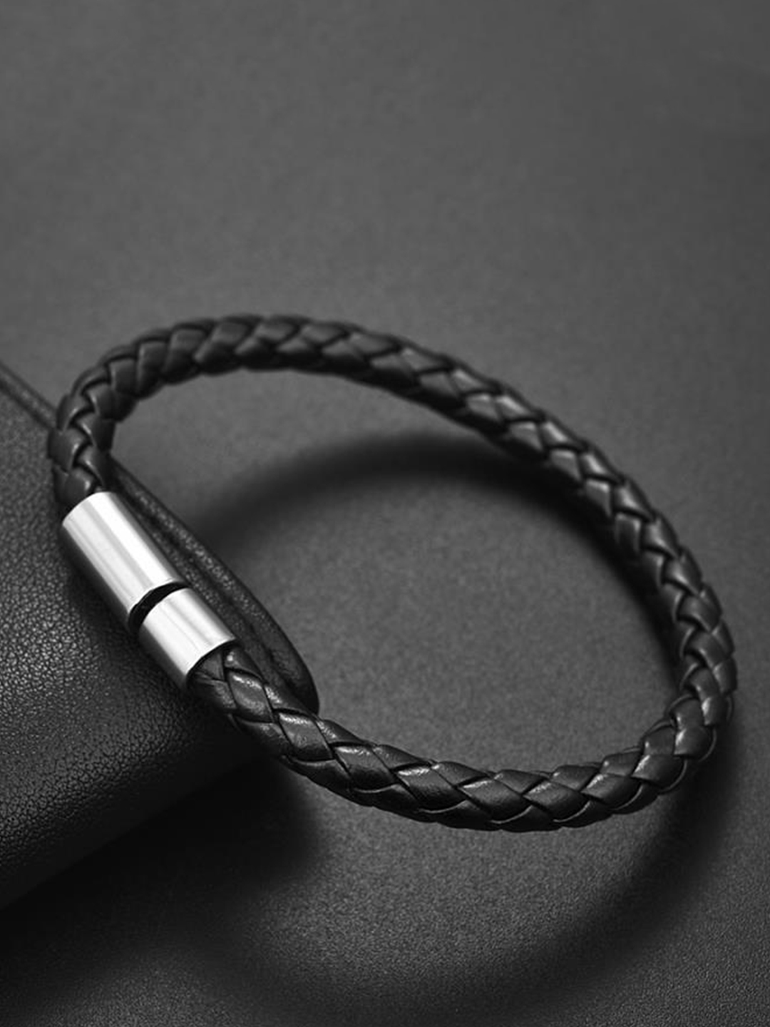 YouBella Bracelets for Men and Boys Black Leather Bracelet for Men | European Hot Retro Style Leather Band Bracelets for Men | Birthday Gift for Men and Boys Anniversary Gift for Husband