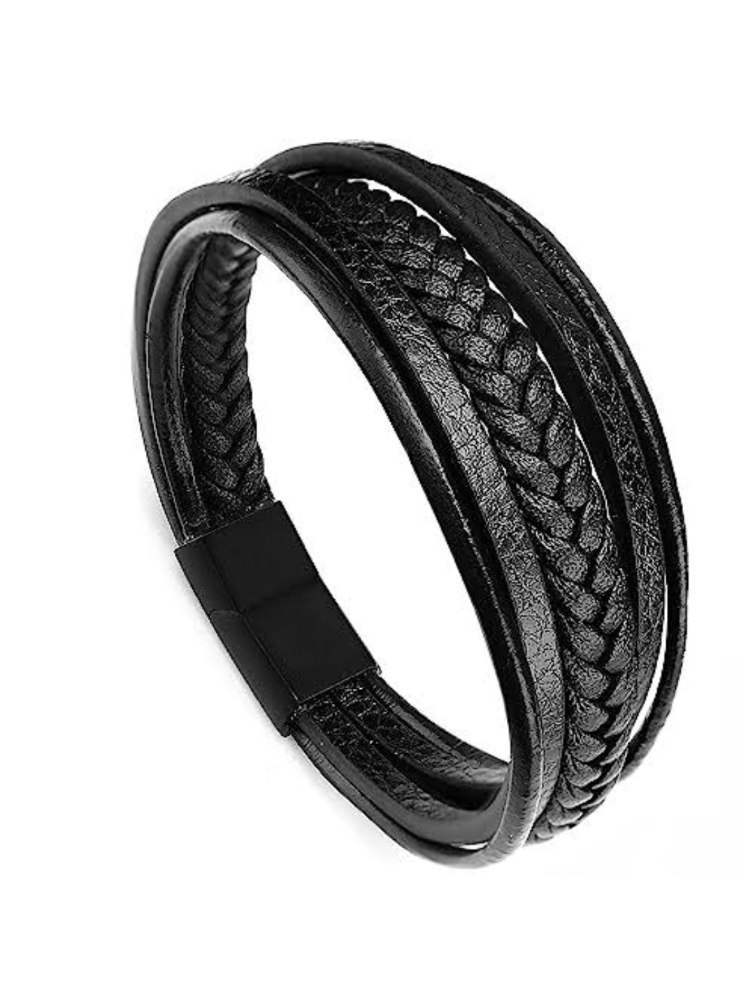 YouBella Bracelets for Men and Boys Black Leather Bracelet for Men | European Hot Retro Style Leather Band Bracelets for Men | Birthday Gift for Men and Boys Anniversary Gift for Husband