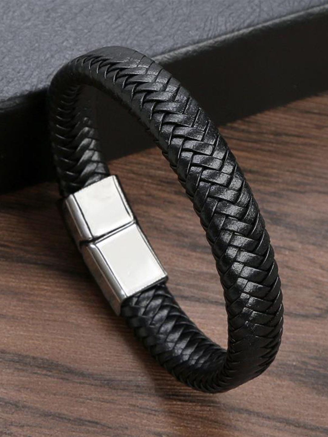 YouBella Bracelets for Men and Boys Black Leather Bracelet for Men | European Hot Retro Style Leather Band Bracelets for Men | Birthday Gift for Men and Boys Anniversary Gift for Husband