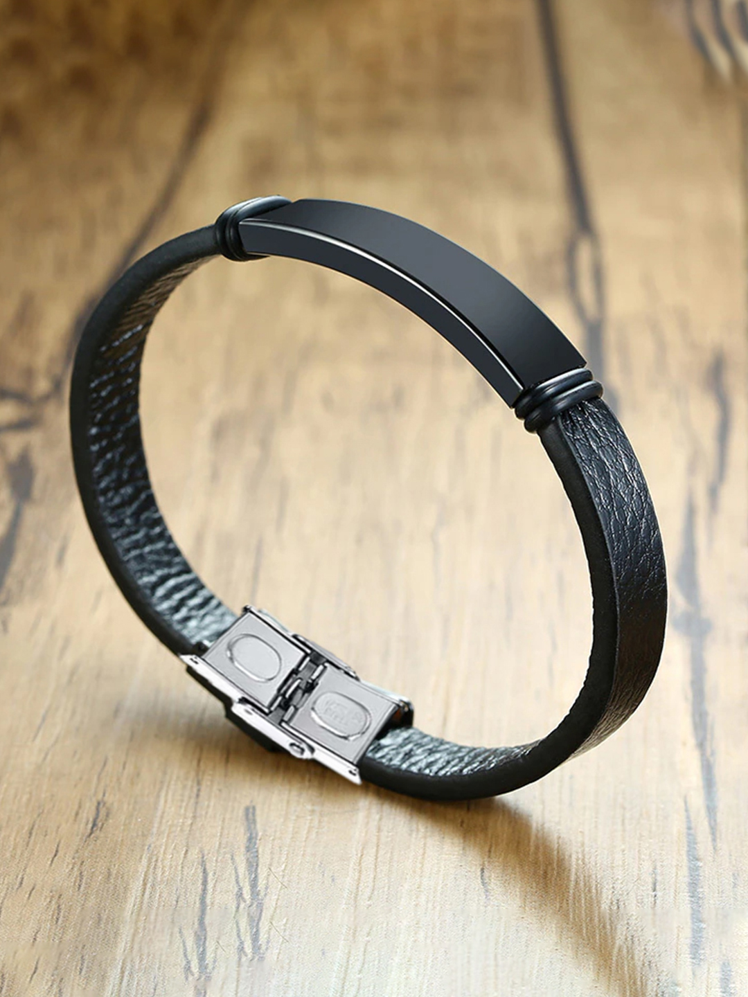 YouBella Bracelets for Men and Boys Black Leather Bracelet for Men | European Hot Retro Style Leather Band Bracelets for Men | Birthday Gift for Men and Boys Anniversary Gift for Husband