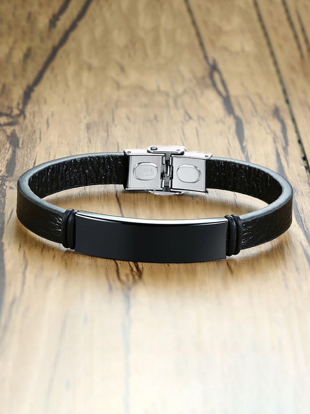 YouBella Bracelets for Men and Boys Black Leather Bracelet for Men | European Hot Retro Style Leather Band Bracelets for Men | Birthday Gift for Men and Boys Anniversary Gift for Husband