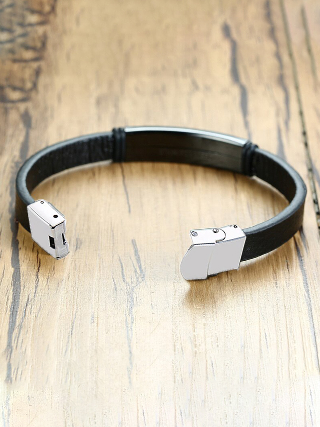 YouBella Bracelets for Men and Boys Black Leather Bracelet for Men | European Hot Retro Style Leather Band Bracelets for Men | Birthday Gift for Men and Boys Anniversary Gift for Husband