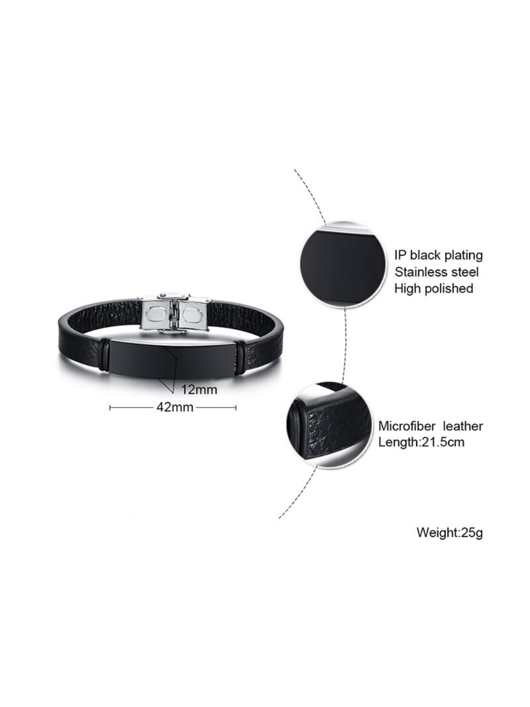 YouBella Bracelets for Men and Boys Black Leather Bracelet for Men | European Hot Retro Style Leather Band Bracelets for Men | Birthday Gift for Men and Boys Anniversary Gift for Husband