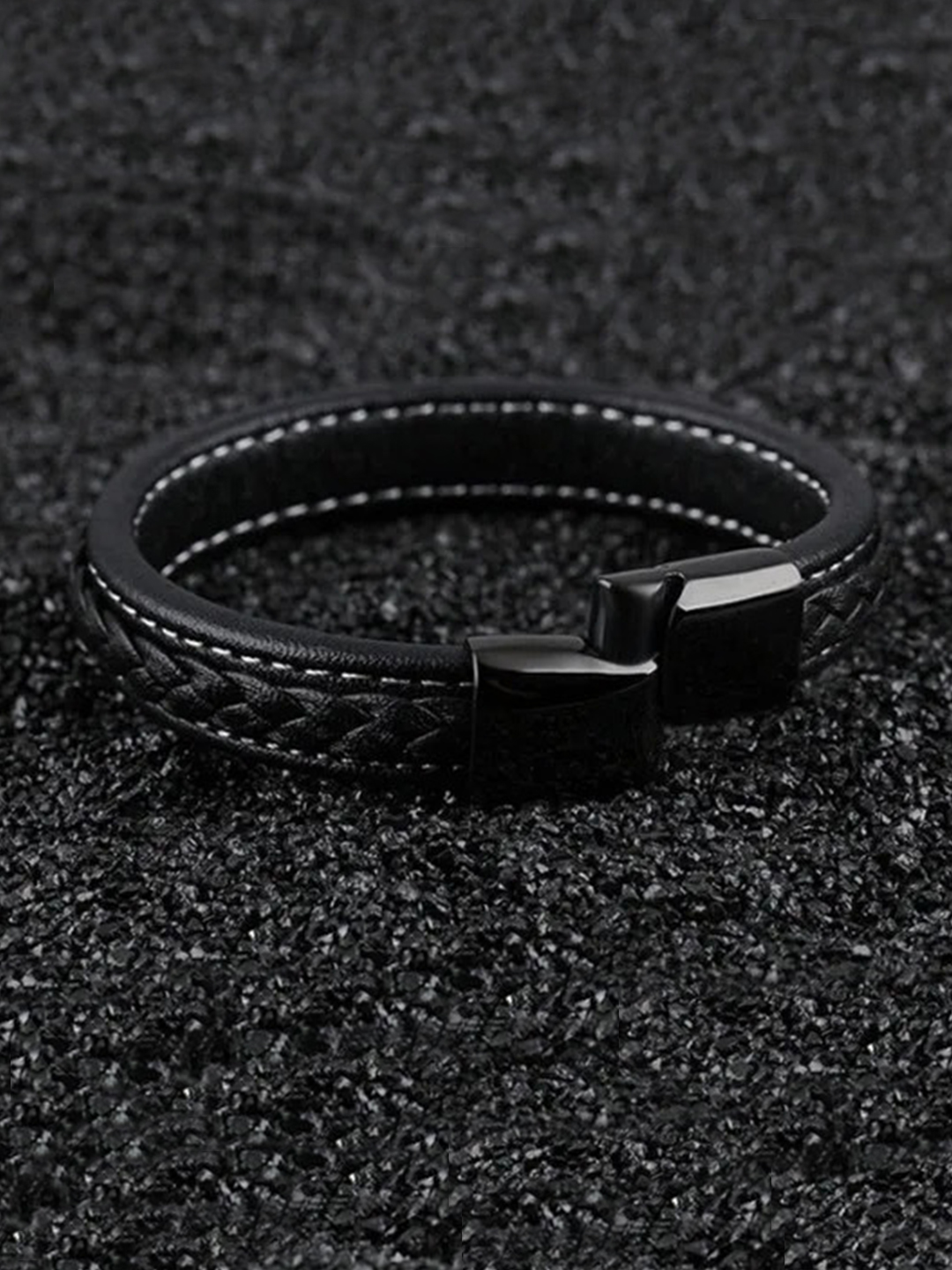 YouBella Bracelets for Men and Boys Black Leather Bracelet for Men | European Hot Retro Style Leather Band Bracelets for Men | Birthday Gift for Men and Boys Anniversary Gift for Husband