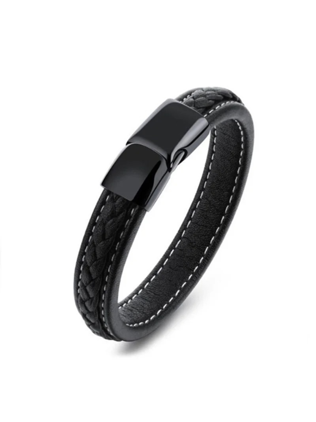 YouBella Bracelets for Men and Boys Black Leather Bracelet for Men | European Hot Retro Style Leather Band Bracelets for Men | Birthday Gift for Men and Boys Anniversary Gift for Husband
