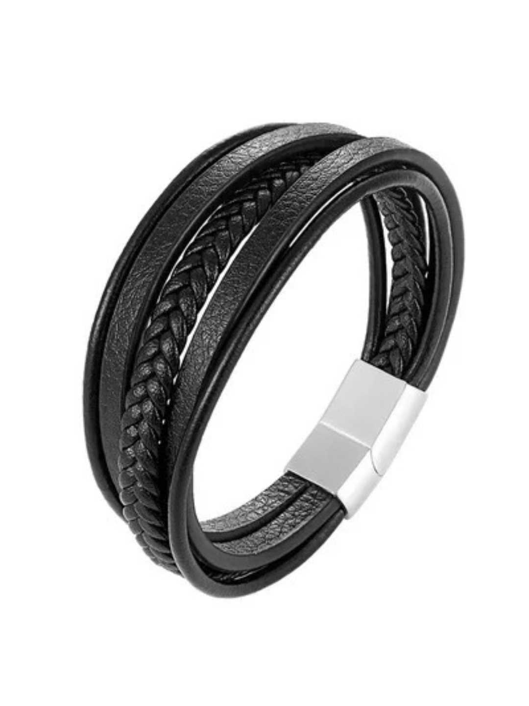 YouBella Bracelets for Men and Boys Black Leather Bracelet for Men | European Hot Retro Style Leather Band Bracelets for Men | Birthday Gift for Men and Boys Anniversary Gift for Husband