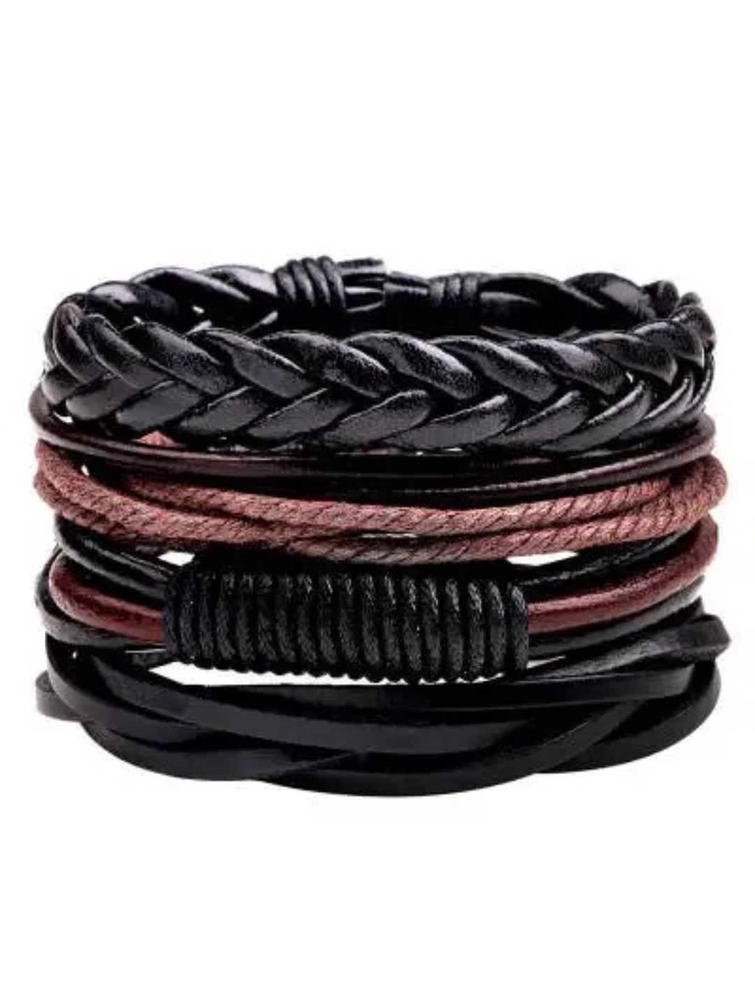 YouBella Bracelets for Men and Boys Black Leather Bracelet for Men | European Hot Retro Style Leather Band Bracelets for Men | Birthday Gift for Men and Boys Anniversary Gift for Husband