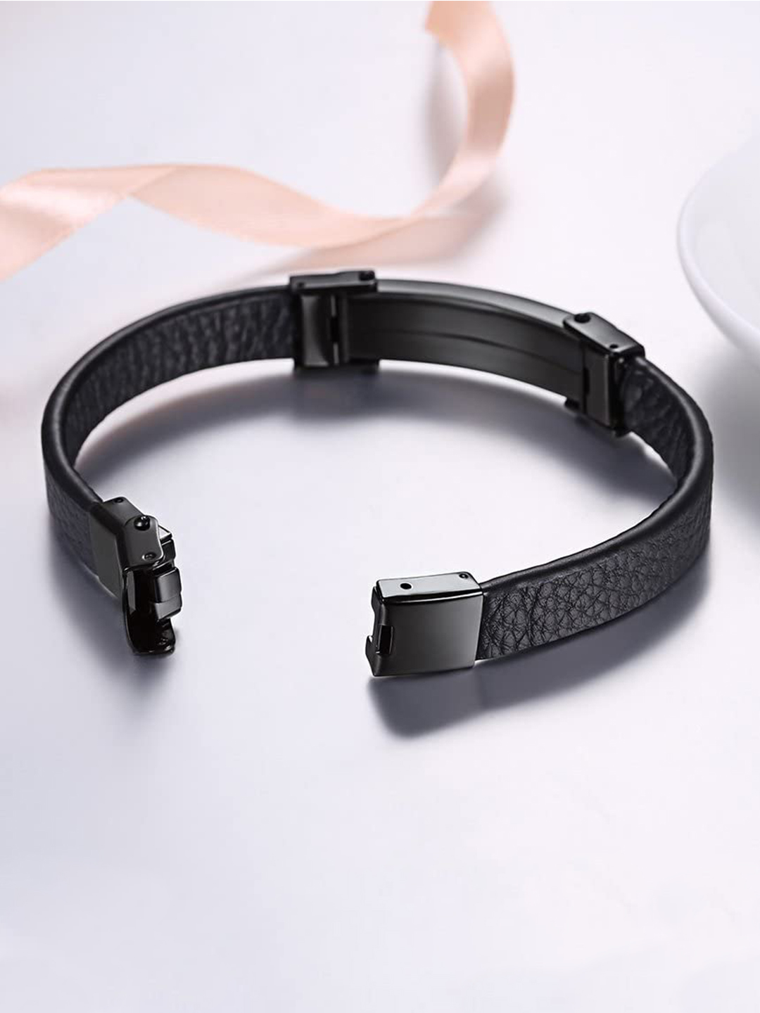 YouBella Bracelets for Men and Boys Black Leather Bracelet for Men | European Hot Retro Style Leather Band Bracelets for Men | Birthday Gift for Men and Boys Anniversary Gift for Husband