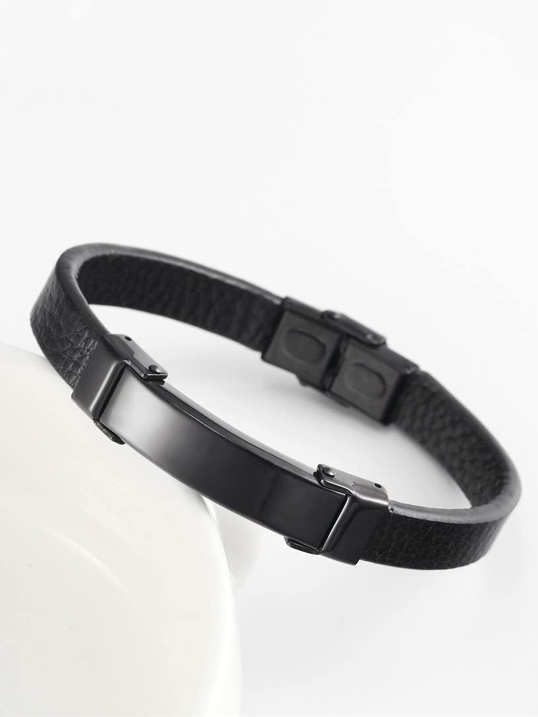 YouBella Bracelets for Men and Boys Black Leather Bracelet for Men | European Hot Retro Style Leather Band Bracelets for Men | Birthday Gift for Men and Boys Anniversary Gift for Husband
