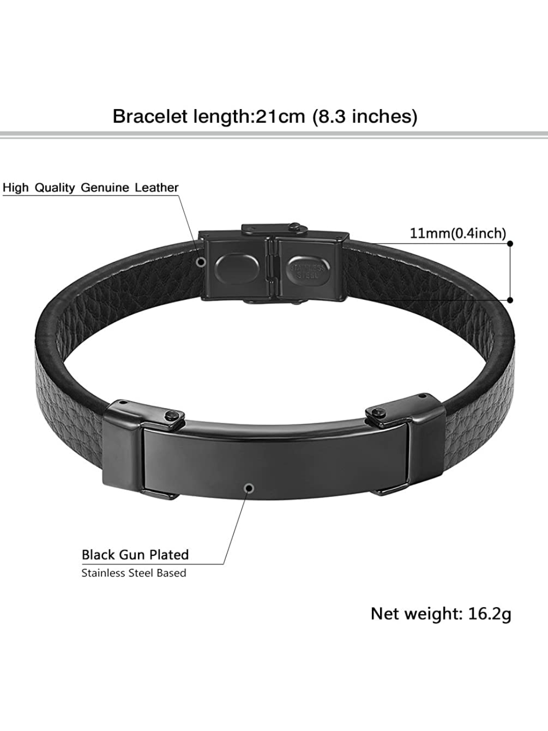 YouBella Bracelets for Men and Boys Black Leather Bracelet for Men | European Hot Retro Style Leather Band Bracelets for Men | Birthday Gift for Men and Boys Anniversary Gift for Husband