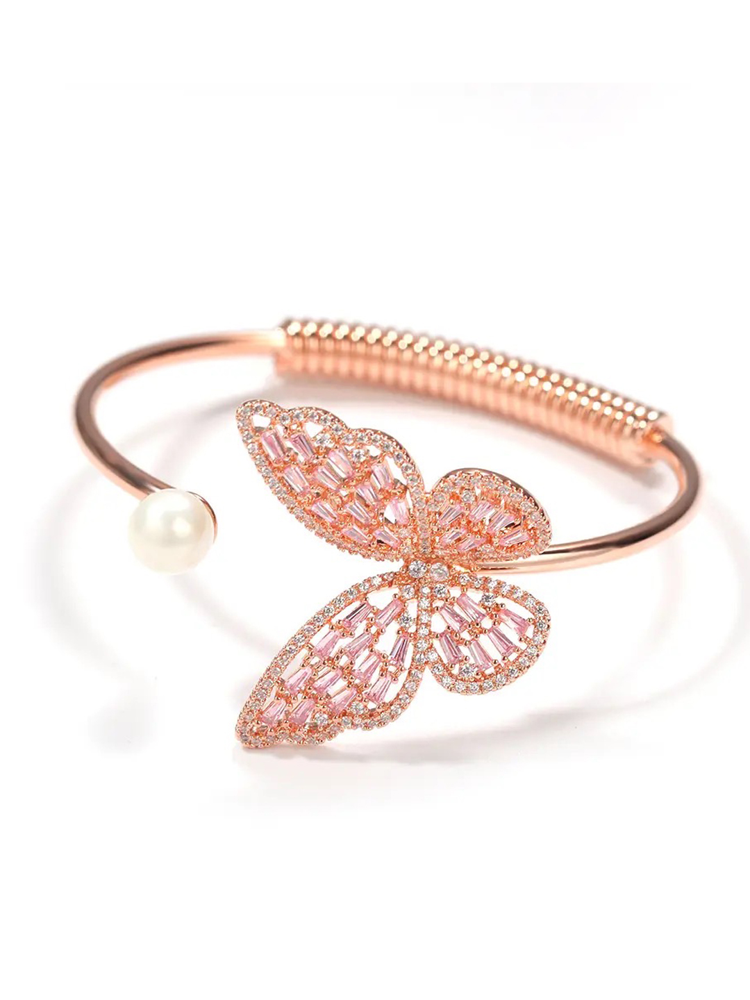 YouBella Jewellery for Women Stylish Celebrity Inspired Crystal Butterfly Shaped Bracelets for Women and Girls