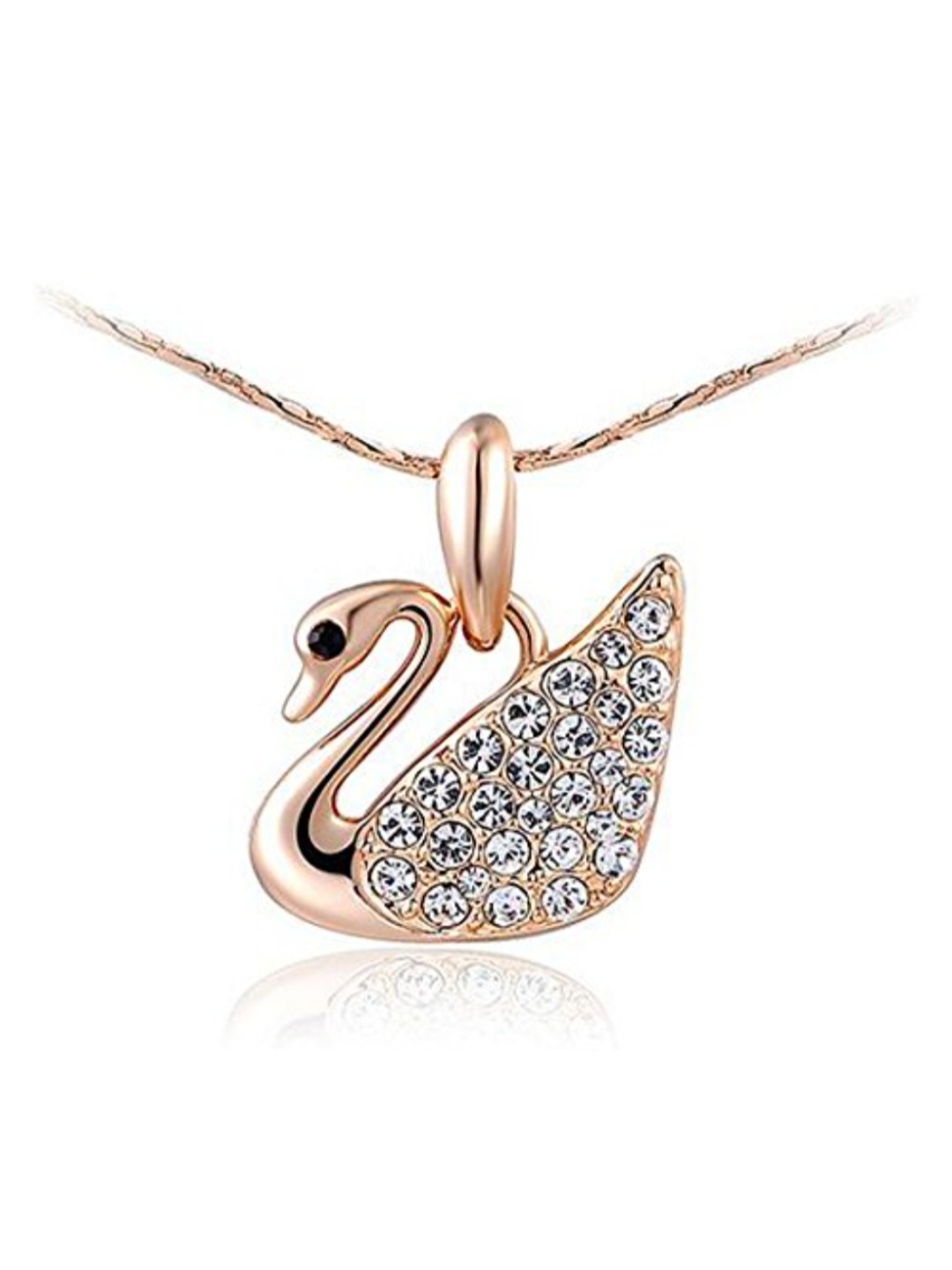 YouBella Combo of Golden Crystal Pendant Necklace Set, Bangle Bracelet and Earrings for Women
