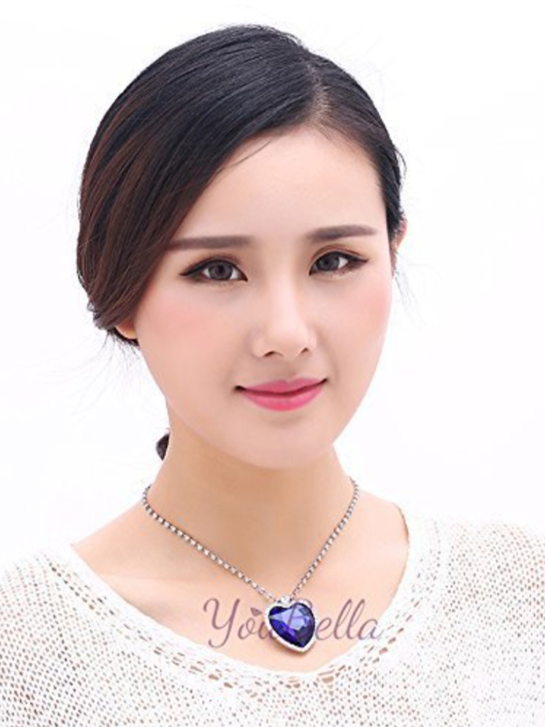 Valentine Gifts : YouBella Jewellery Valentine Collection Crystal Combo of Love Heart Pendant Necklace Set and Bangle Bracelet for Girls and Women