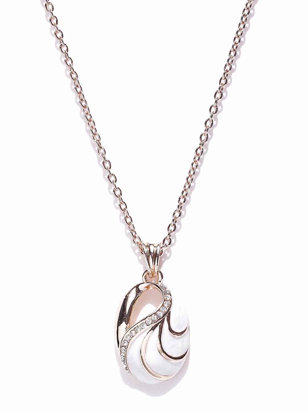 Youbella Crystal Gold Combo Of Pendant Necklace Set, Bangle Bracelet & Earrings For Women And Girls