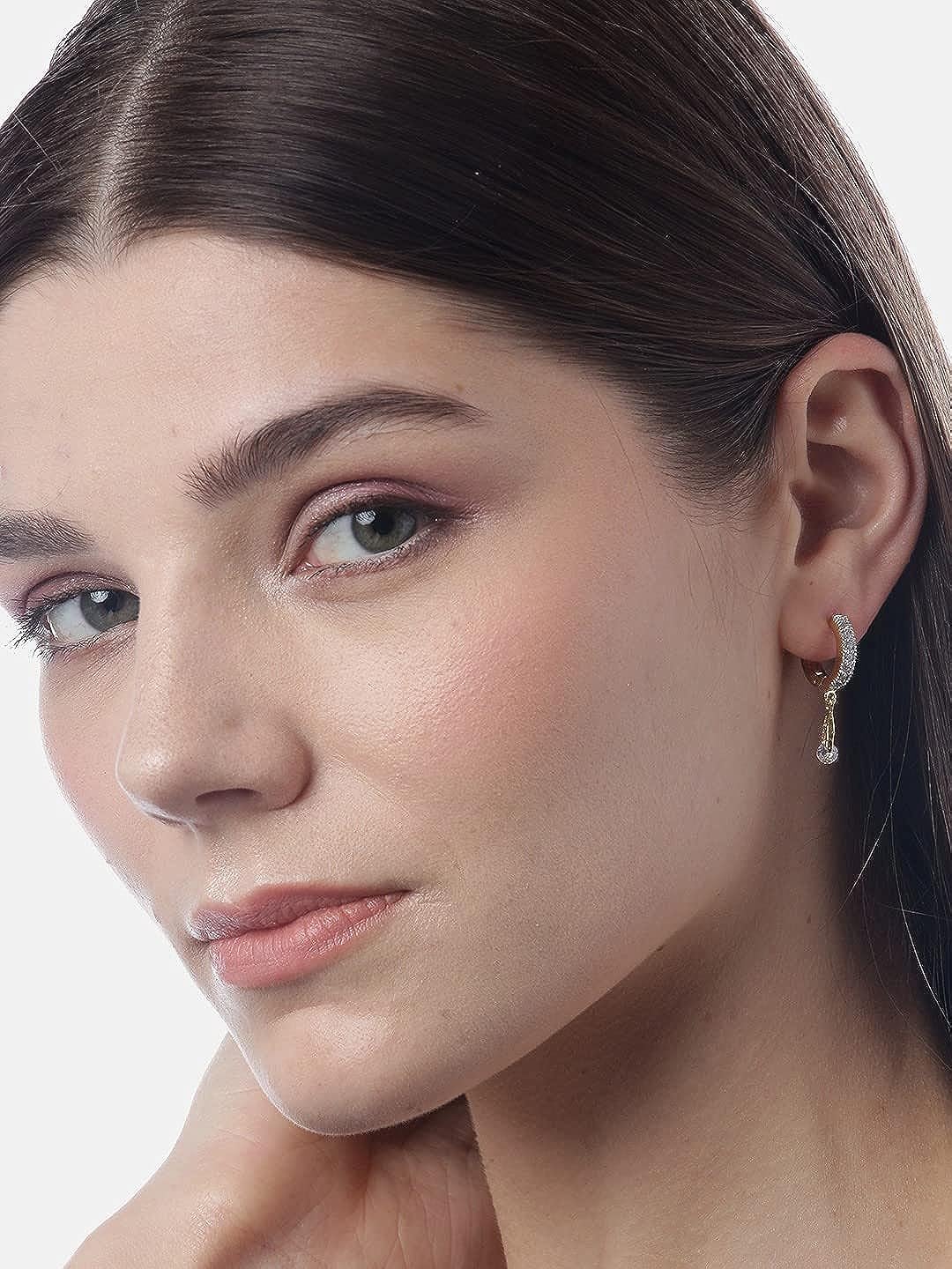YouBella Fancy Drop Gold Plated Bali Earrings