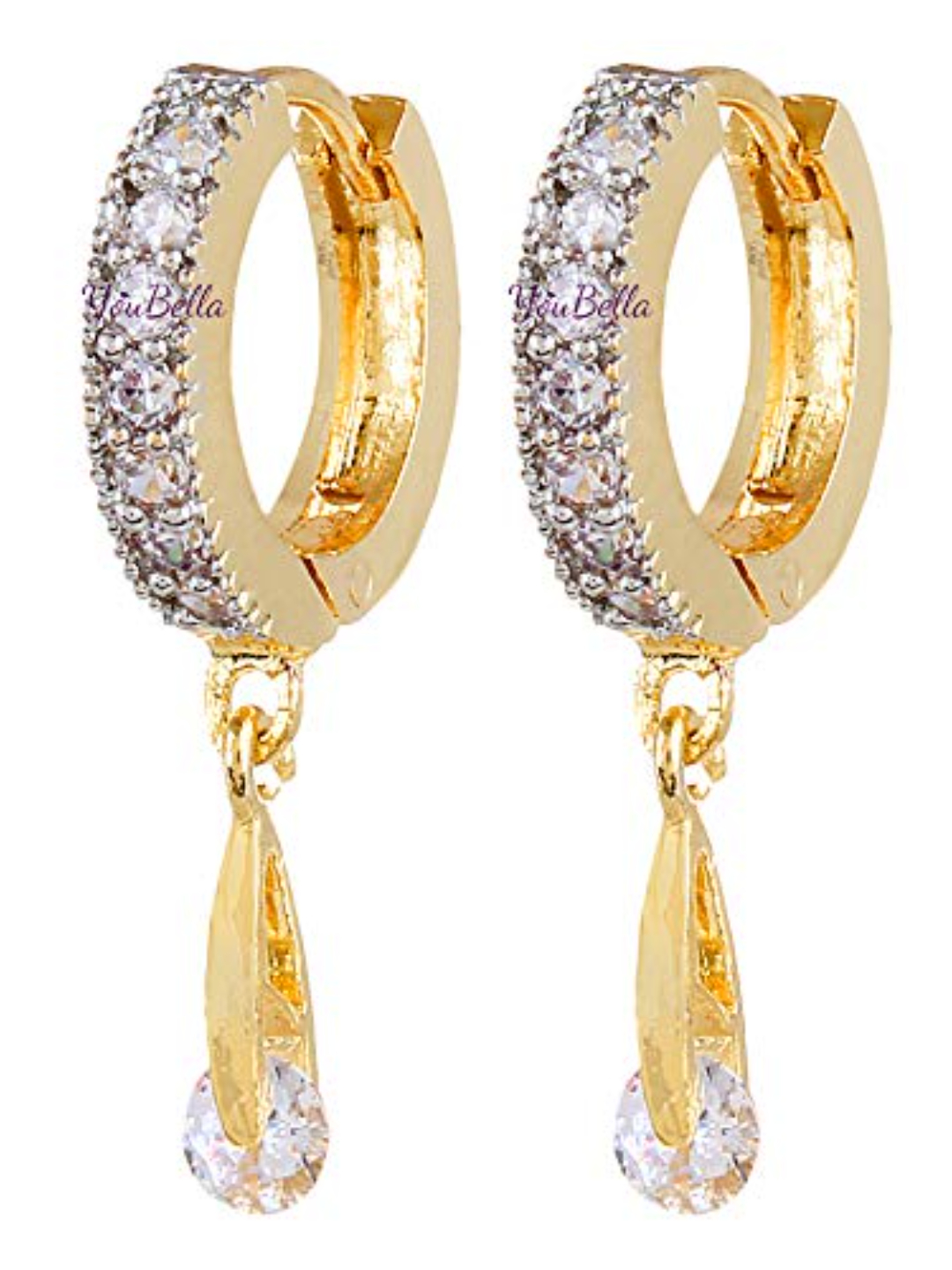 YouBella Fancy Drop Gold Plated Bali Earrings