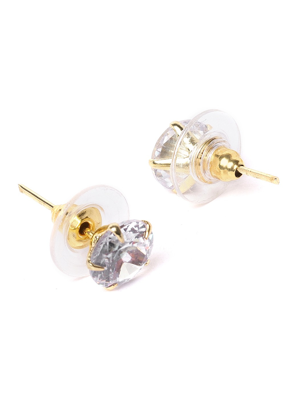 YouBella Gold-Plated Stone-Studded Contemporary Studs
