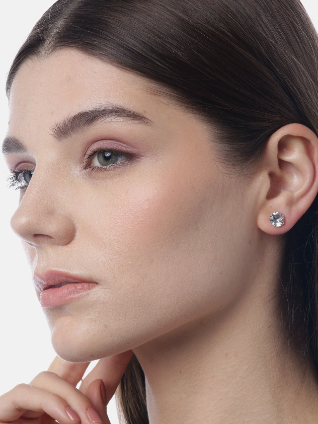 YouBella Gold-Plated Stone-Studded Contemporary Studs
